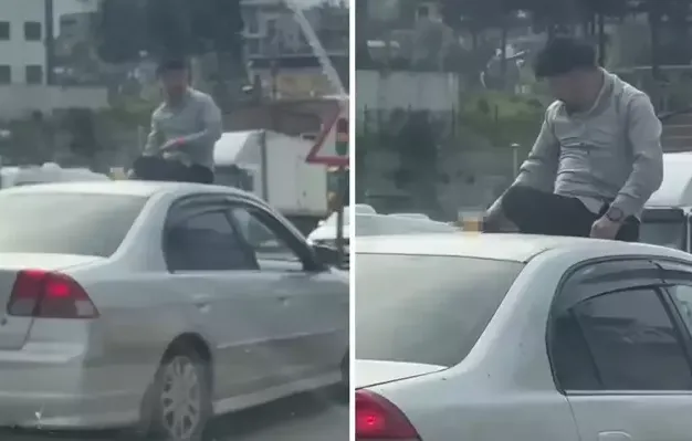 HATAY’DA SEYİR HALİNDEKİ OTOMOBİLİN ÜZERİNDE ALKOL TÜKETEN ŞAHSIN KEYFİ PES DEDİRTTİ 