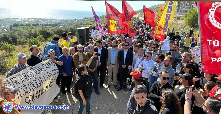 SAMANDAĞ MAĞARACIK’TA EYLEMLER SÜRÜYOR
