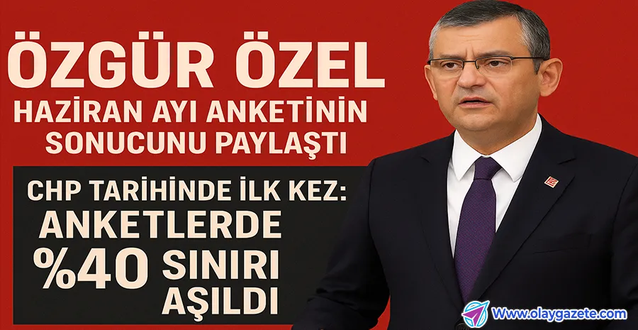 ÖZGÜR ÖZEL HAZİRAN AYI ANKETİNİN SONUCUNU PAYLAŞTI