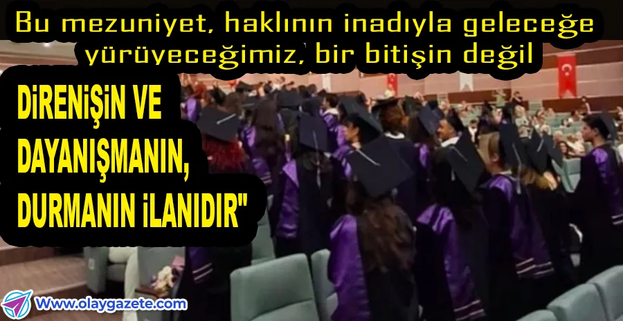 HACETTEPE ÜNİVERSİTESİ ÖĞRENCİLERİNDEN DİPLOMA TÖRENİNDE DERS GİBİ PROTESTO