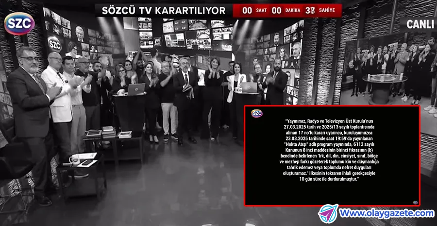 BASIN ÖZGÜRLÜĞÜNE DARBE: SÖZCÜ TV, 10 GÜN SÜREYLE KARARTILDI