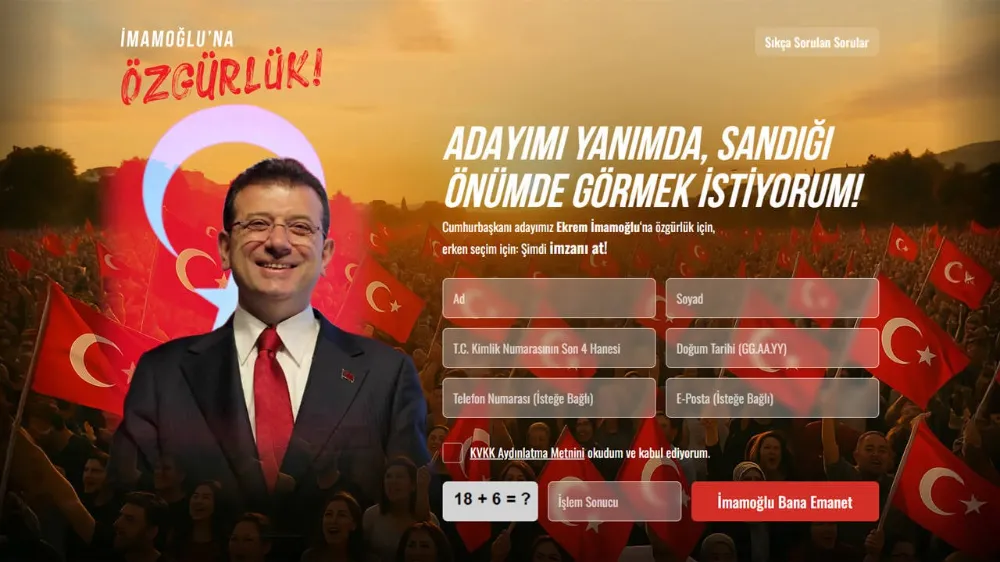 EKREM İMAMOĞLU İÇİN DİJİTAL İMZA KAMPANYASI BAŞLATILDI: 