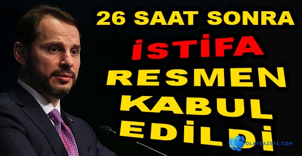 26 SAAT SONRA İSTİFA RESMEN AÇIKLANDI: GÖREVDEN AF TALEBİ KABUL EDİLDİ