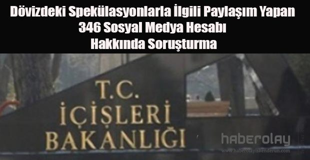 346 sosyal medya hesabına tahkikat