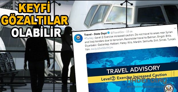 ABD’den Seyehat Uyarısı