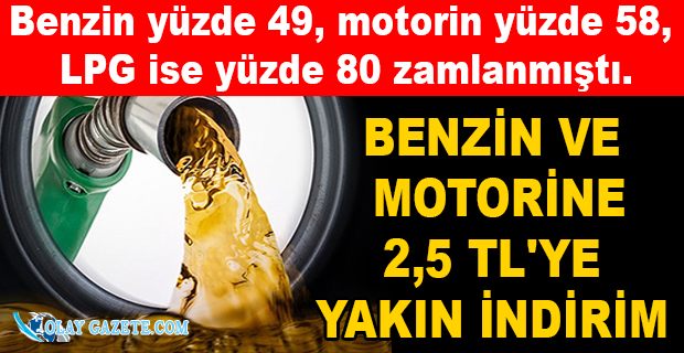 AKARYAKITA İNDİRİM GELİYOR