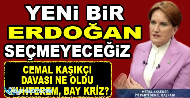 AKŞENER: "HEMEN BİR SEÇİM KARARI ALIN, 13. CUMHURBAŞKANININ KİM OLACAĞINI GÖRÜN"