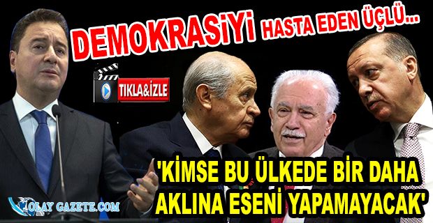 ALİ BABACAN: CUMHUR İTTİFAKI FALAN YOK, CUMHURU DÜŞÜNDÜKLERİ DE YOK