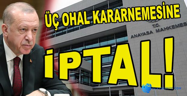 ANAYASA MAHKEMEİ OY BİRLİĞİYLE İPTAL ETTİ