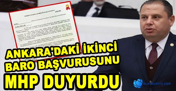 ANKARA’DA İKİNCİ BARONUN KURULMASI İÇİN TBB’NE RESMÎ BAŞVURU