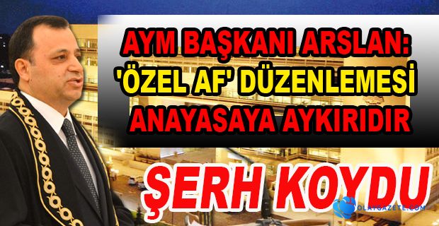 AYM BAŞKANI ARSLAN VE 7 ÜYE KARARA ŞERH KOYDU