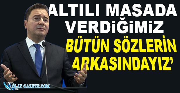 BABACAN: DEVA, SEÇİMLERE KENDİ ADIYLA GİRME KARARI ALMIŞTIR