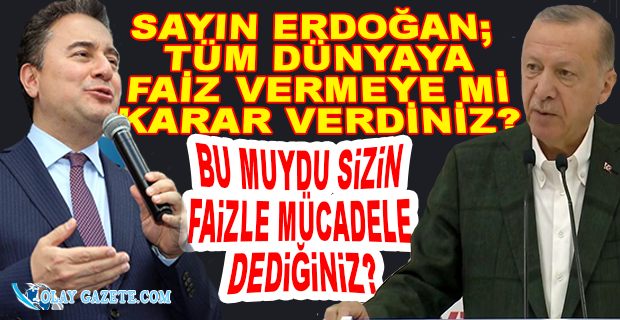 BABACAN: DEVLETİ BATIRMA PROJESİ TAM GAZ DEVAM EDİYOR