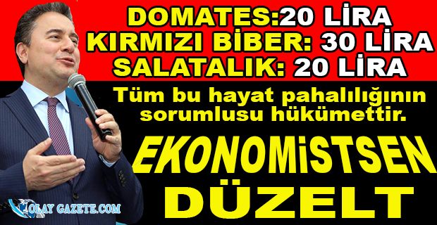 BABACAN: "KİLOSU 20 LİRAYA DOMATES SATILIYOR, BEŞTEPE HARİKALAR DİYARINDA"
