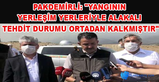 BAKAN PAKDEMİRLİ,HATAY’DA  ORMAN YANGININI İNCELEDİ