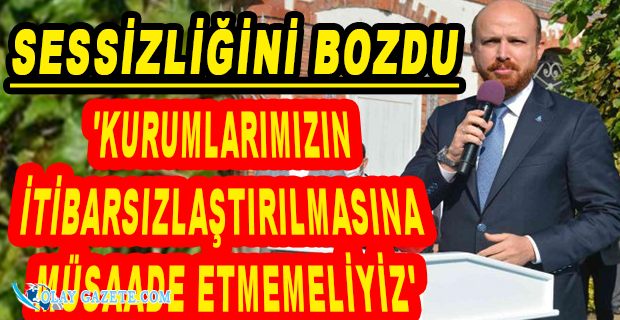 BİLAL ERDOĞAN, TÜGVA SKANDALLARIYLA İLGİLİ KONUŞTU