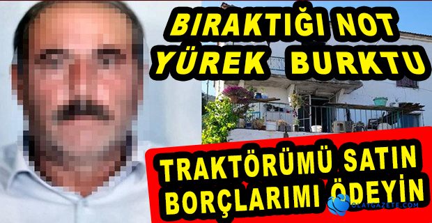 BİR ÇİFTÇİ DAHA BORÇLARI YÜZÜNDEN İNTİHAR ETTİ