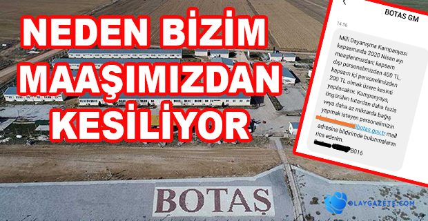 BOTAŞ BAĞIŞI ZORUNLU TUTTU