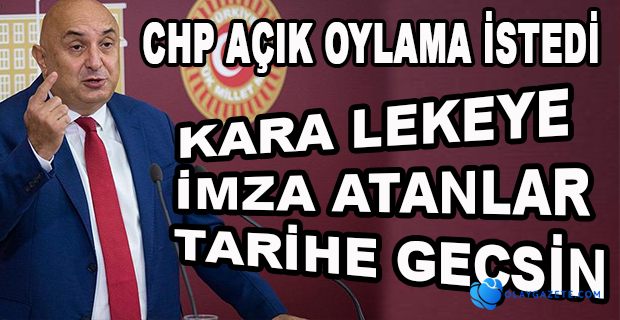 CHP, AÇIK OYLAMA İSTEDİ