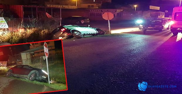 DUR İHTARINA UYMADI KAZA YAPTI