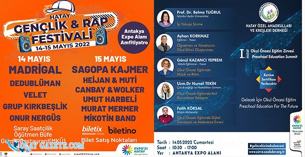 EĞİTİM ZİRVESİ VE RAP RÜZGÂRI EXPO’21 HATAY’DA