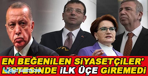 ERDOĞAN, İLK ÜÇE GİREMEDİ!