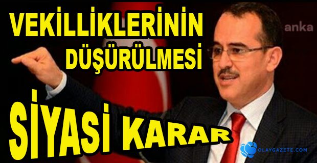 ESKİ ADALET BAKANI ERGİN: "SİYASİ KARAR"