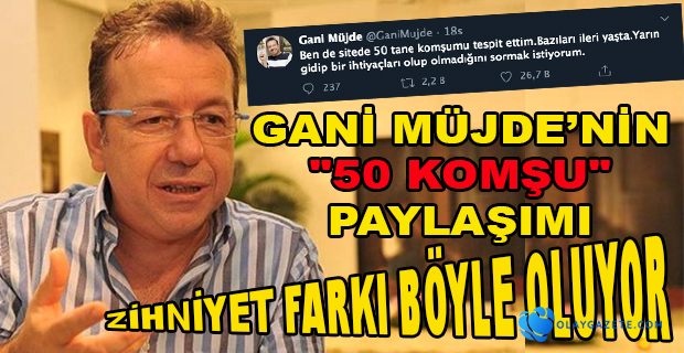 GANİ MÜJDE’NİN "50 KOMŞU" PAYLAŞIMI