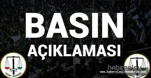 HATAY BAROSUNDAN BASIN AÇIKLAMASI
