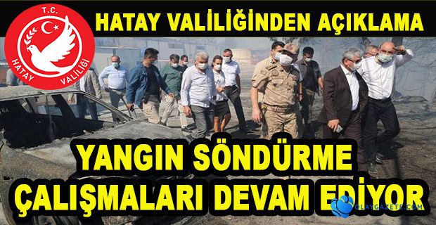 HATAY VALİLİĞİNDEN AÇIKLAMA