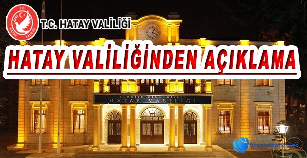 HATAY VALİLİĞİNDEN CİNDERES