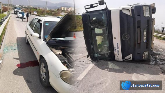 HATAY’DA BETON MİKSERİ OTOMOBİLE ÇARPTI 1 ÖLÜ