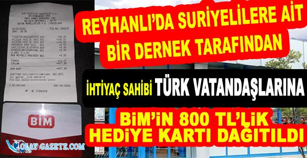 HATAY’DA SURİYELİLER TÜRKLERE YARDIM DAĞITTI