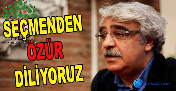 HDP SEÇMENDEN ÖZÜR DİLEDİ