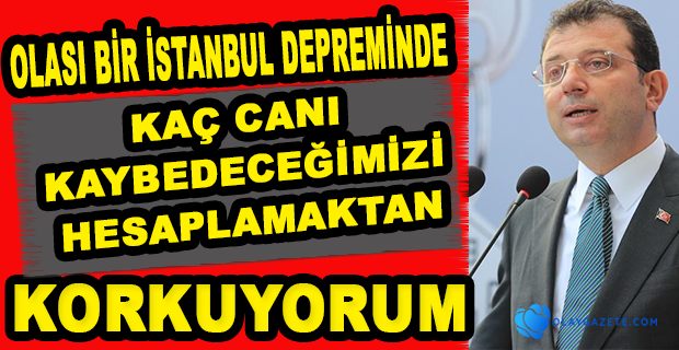 İMAMOĞLU :"ÇÖZÜM BULMA MECBURİYETİMİZ VAR"