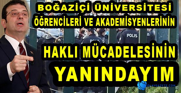 İMAMOĞLU’NDAN ÖĞRENCİLER VE AKADEMİSYENLERE DESTEK