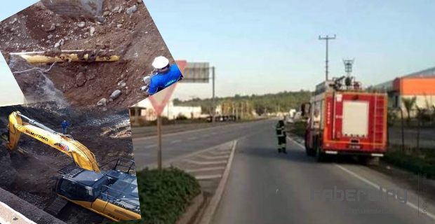 İŞ MAKİNESİ DOĞAL GAZ BORUSUNU DELDİ