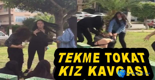 İSKENDERUN’DA KIZLAR TEKME TOKAT KAVGA ETTİ