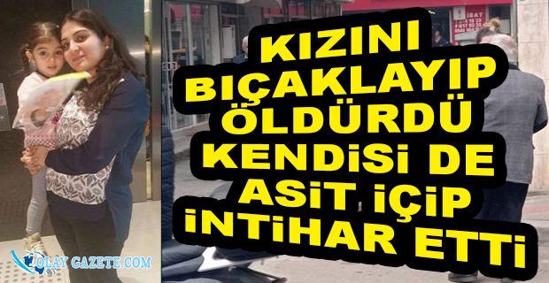 İSKENDERUN’DA  PSİKOLOJİK SORUNLAR YAŞAYAN ANNE 9 YAŞINDAKİ KIZINI BIÇAKLAYIP, ASİT İÇEREK İNTİHAR ETTİ.