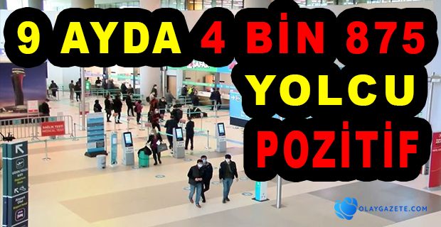 İSTANBUL’DAKİ HAVALİMANLARINDA 4 BİN 875 YOLCUNUN PCR TESTİ POZİTİF ÇIKTI