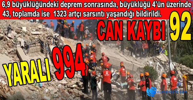 İZMİR DEPREMİNDE CAN KAYBI 92