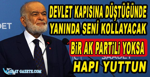 KARAMOLLAOĞLU: ADALET SARAYDA SAĞLANMAZ