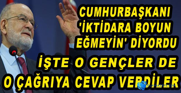 KARAMOLLAOĞLU: SİZ ÇAĞIRDINIZ GENÇLERİ