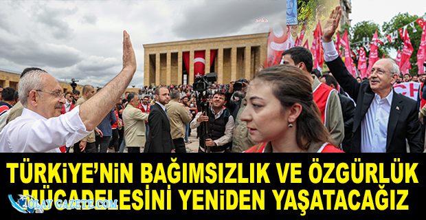 KILIÇDAROĞLU, GENÇLERLE ANITKABİR’E YÜRÜDÜ 