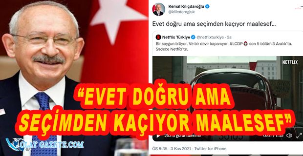 KILIÇDAROĞLU’NDAN ‘LA CASA DE PAPEL’Lİ PAYLAŞIM