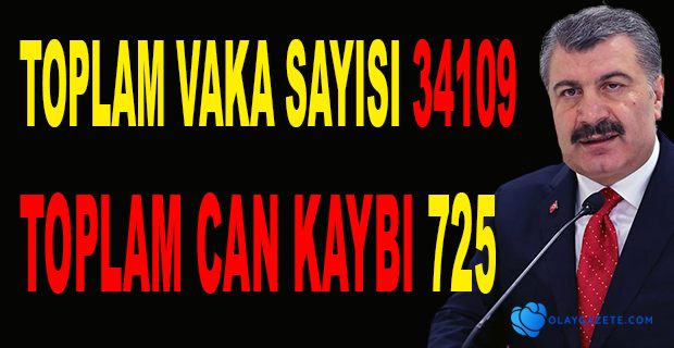 KORONA VİRÜSTEN CAN KAYBI 725