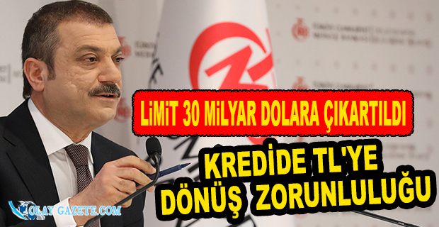 MERKEZ BANKASI DÖVİZ KREDİSİNDE TL