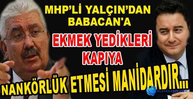 MHP’Lİ YALÇIN’DAN BABACAN