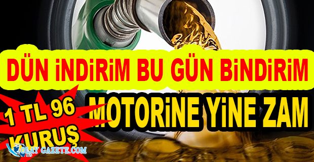 MOTORİNE BÜYÜK ZAM…