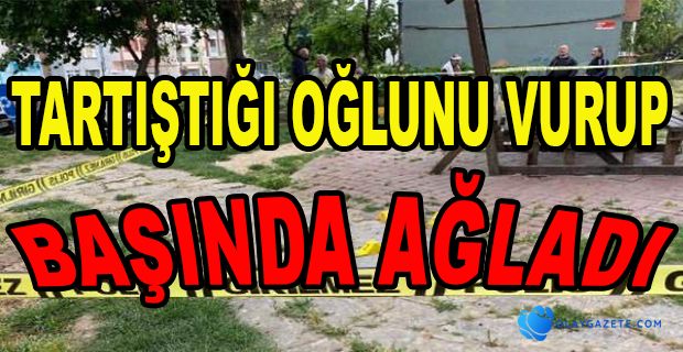 OĞLUNU KURŞUNLADI BANKTA POLİSLERİ BEKLEDİ